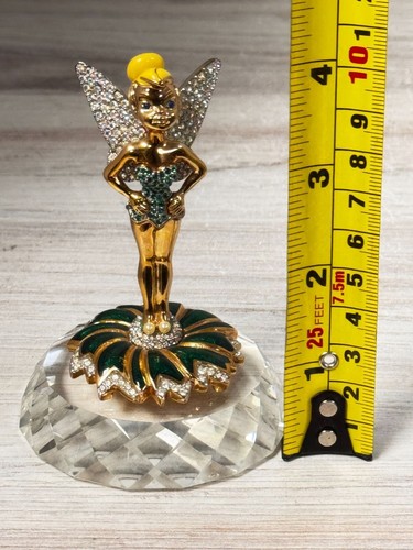 Arribas Bros Disney Jeweled Tinkerbell Swarovski Crystal Figurine on Base - Picture 12 of 14
