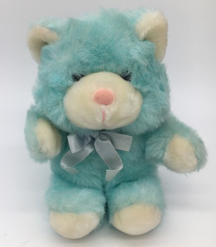 1982 American Wego Plush Teddy Bear Blue 10"