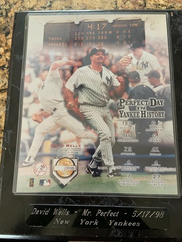 NY YANKEES LEGENDS AUTOGRAPH PHOTOGRAPH PLAQUES CARD DIMAGGIO MANTLE WELLS FORD - Picture 9 of 12