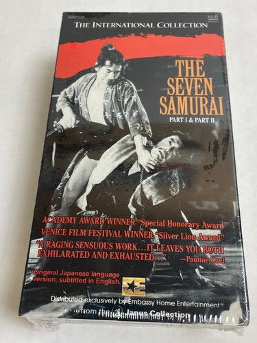 Seven Samurai Parts I and II 2 VHS Set Akira Kurosawa International new sealed - Picture 5 of 5
