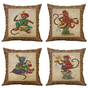 Playing Monkey Pillow Cover Throw Pillow Case Sofa Cushion Cover