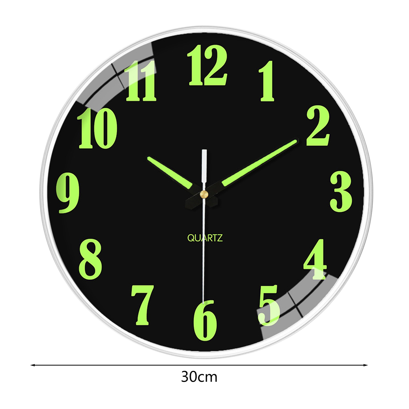 12 Inch Wall Hanging Clock Large Dial Time Management 30cm Bedroom
