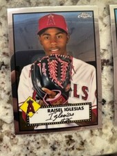 2022 TOPPS CHROME PLATINUM BASE CARD ANGELS RAISEL IGLESIAS #381