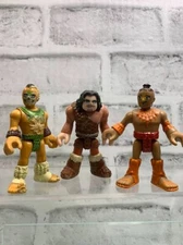 Fisher-Price Imaginext T-Rex Caveman Action Figure 2.5" (3) Pack