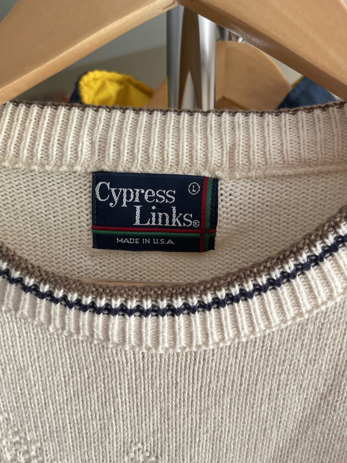 Vintage Cypress Links Golf Sweater, Men's Size: L… - image 4