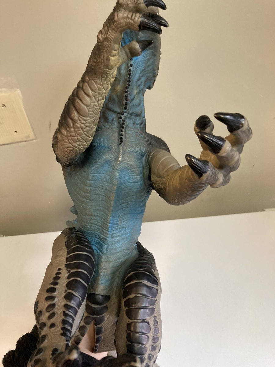 1998 Toho Blue GODZILLA T-Rex Full Body Rubber Hand Puppet