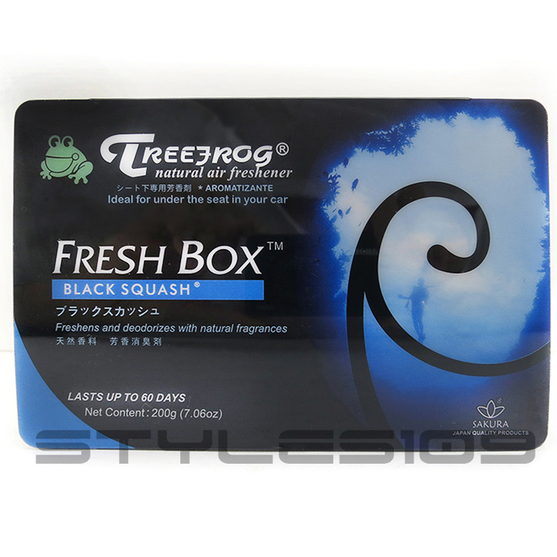 6 PACK TREEFROG FRESH BOX (aka XTREME FRESH) BLACK SQUASH SCENT AIR FRESHENER