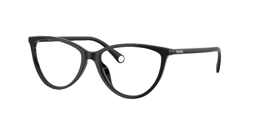 Chanel 3280-Q c.501 Black/Silver Eyeglass Frame 54-16-140 made in