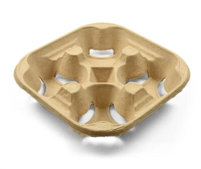 NEUTRAL Becherhalter aus Pappe, Strongholder, Cup Carrier für 4 Becher, 220 Stück