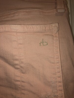 Jeans Rag & Bone Femme - Taille 29 - Coupe Slim Effet Déchiré/vieilli - Rose Clair - Coton - Occasion Très Bon état