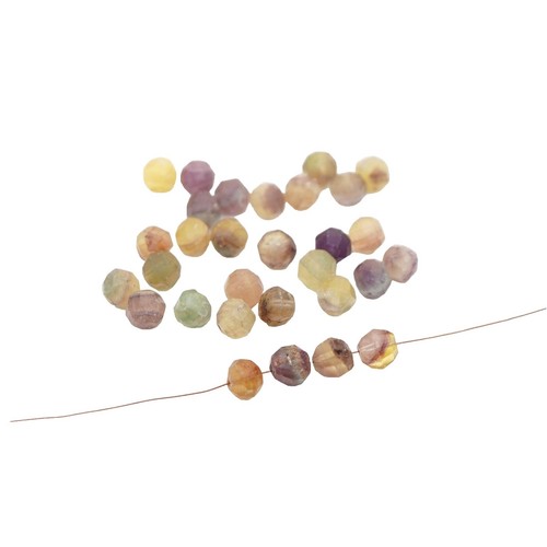 Perle Rotonde Di Fluorite Blu Naturale Di Grado AAA 4 Mm 6 Mm 8 Mm 10 Mm 12 - Foto 6