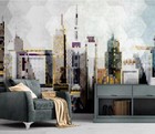 3D City Building R30180 Wallpaper Wall Mural Self-adhesive Removable Luna