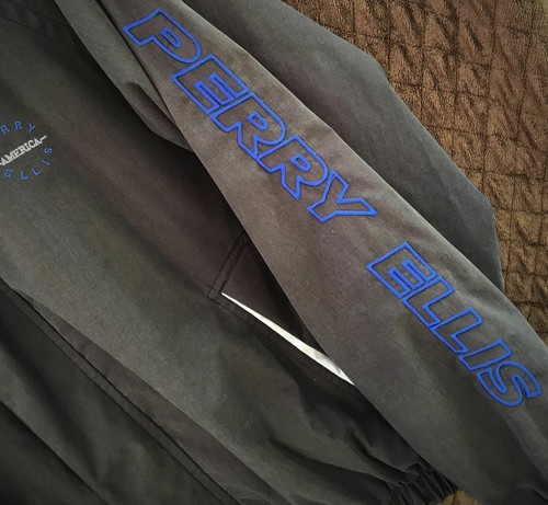 Perry Ellis America Windbreaker Jacket Black Long Sleeve Full Zip MENS XXL 2XL - Picture 2 of 7