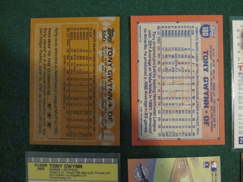 Tony Gwynn Mega Lot!! Topps Rookie Card 1983 PLUS 9 other cards all MINT '86-'99 - Picture 13 of 18