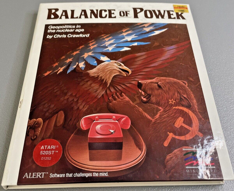 ATARI ST Game BALANCE OF POWER STe NOS SEALED Booklet edition RARE BIG BOX