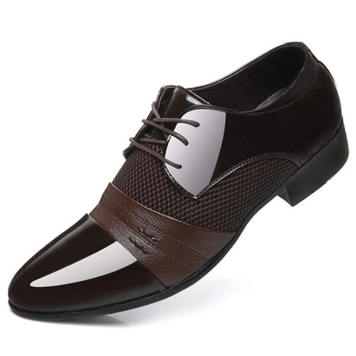 Men's Fashion Leather Shoes Business Casual Dress Shoes Formal Loafers with Rubb - Picture 5 of 29