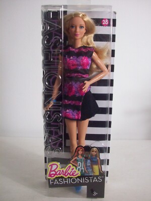 Barbie Fashionista 28 blonde Lea / Kayla Floral Flair Puppe Blumenkleid