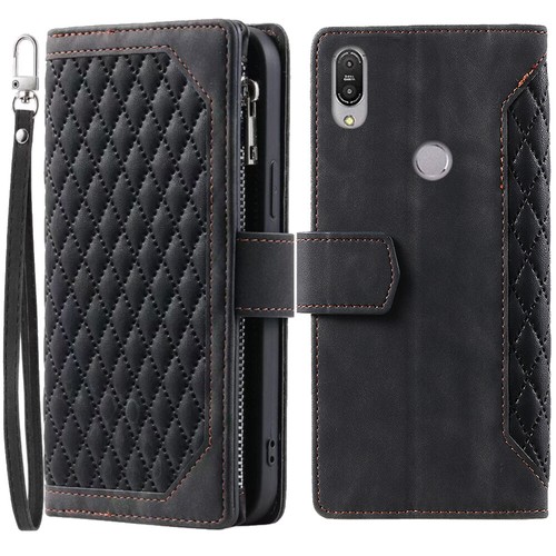 Zenfone Max Pro (M1) ZB601KL Rhombic Wallet Case Leather Zipper Flip Card Case - Picture 9 of 44