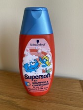 SCHWARKOPF SMURF SUPERSOFT KIDS 2IN1 SHAMPOO STRAWBERRY SCENT VINTAGE RETRO X1