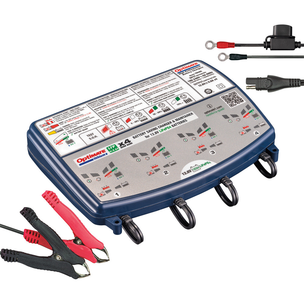 TecMate OptiMate Lithium 4-Bank 4s 0.8A, 8-step 12.8/13.2V Battery