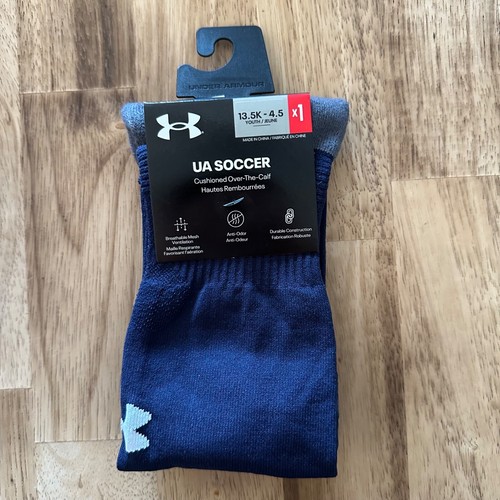 Under Armour UA Kids Soccer Socks OTC Cushioned Youth Size L Shoe 13.5 - 4.5Y - Picture 7 of 14