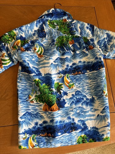 Vintage Mens S Hawaiian Shirt Lot of 3 Floral Palm Tiki Hula Girl Retro Hawaii - Picture 4 of 10