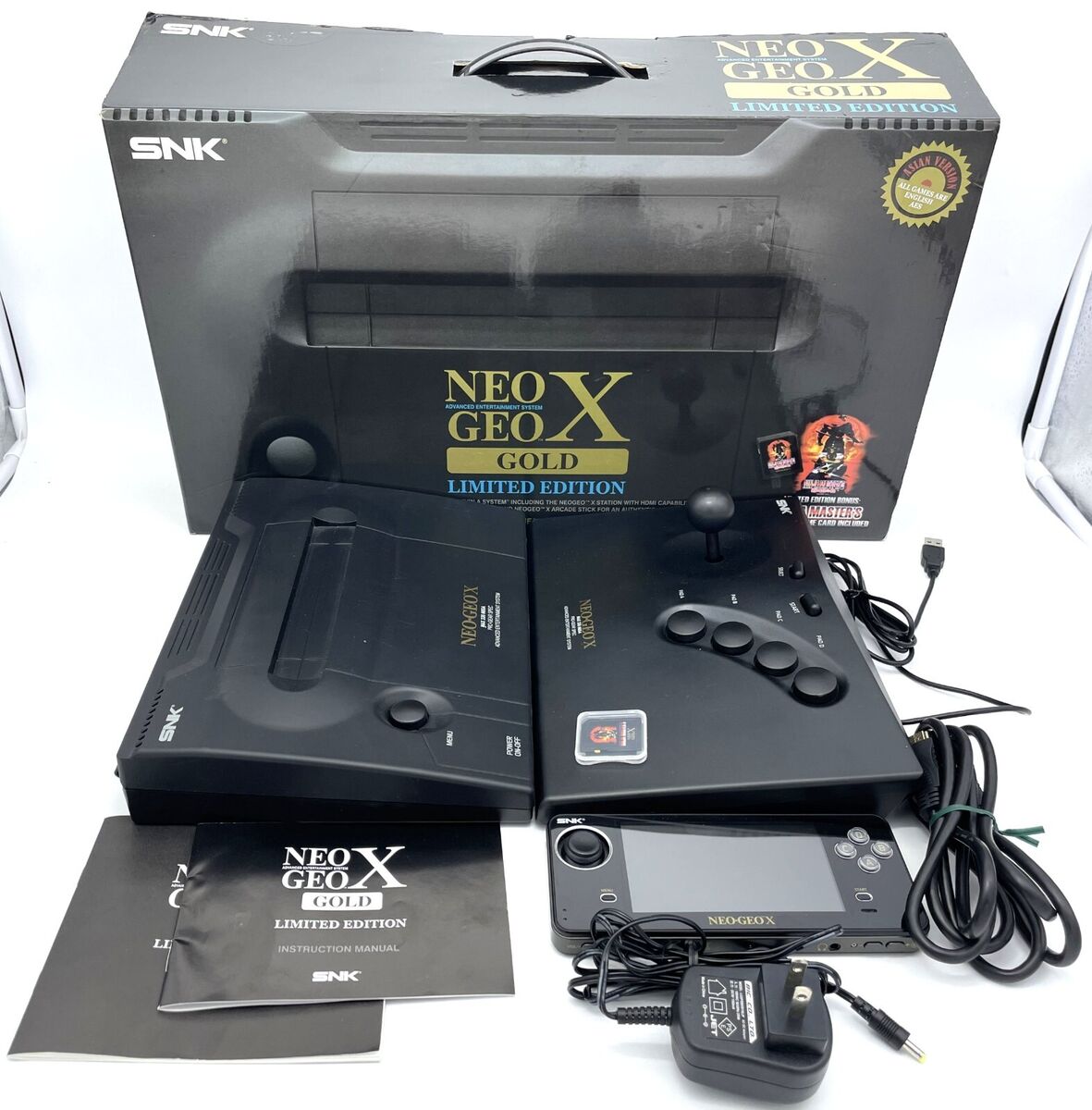 Neo Geo X Gold Limited Edition Handheld Console with Neo Geo X Gold Limited Edition Handheld Console with