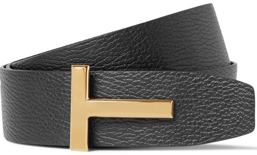 Cinturón Icono Tom Ford Signature Hebilla en T Reversible Negro Marrón 3 cm 42" EU 110 cm - Imagen 2 de 10
