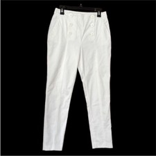 Red Valentino White High Waist Sailor Pants Size 44 Size 8