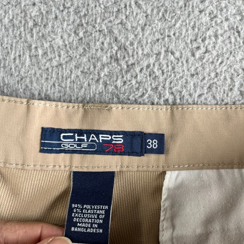 Chaps Golf 78 Shorts Mens 38 Beige Cargo Sports Beach Outdoor Zip Pocket Stretch - Picture 3 of 9