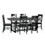 7-piece farmhouse dining set - grey/black
