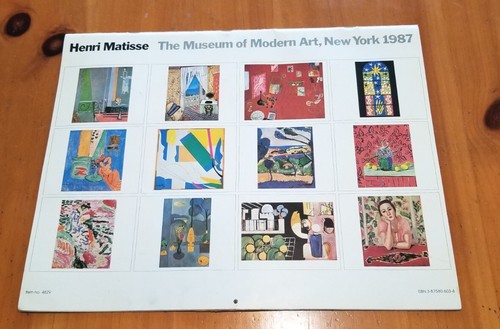 Calendario Henri Matisse Museum Of Modern Art New York 1987 Leggi Descrizione - Foto 8 di 23