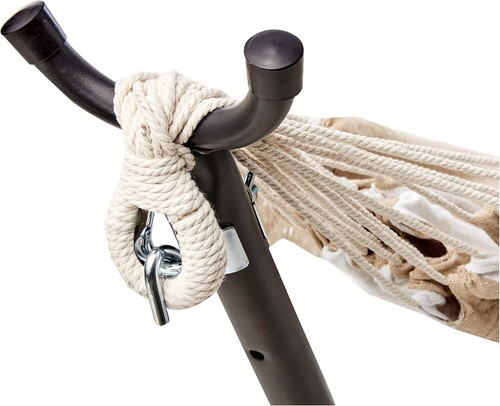 2 Person Heavy Duty Double Hammock with 9-Foot Space Saving Steel 450 lb - Picture 10 of 45