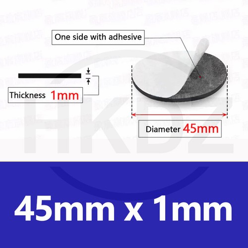 Self Adhesive Round Silicone Rubber Sheet Seal Gaskets Ø5mm-150mm Thick 1mm-10mm - Picture 29 of 255