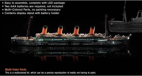Academy 14220 RMS Titanic LED Kit 1:700 NIB Free Shipping - Picture 2 of 3