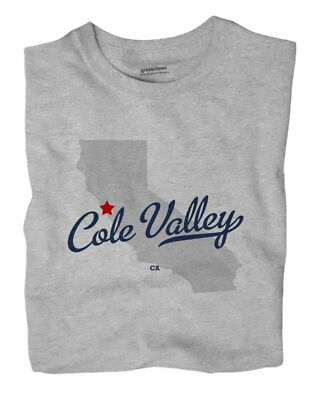 Cole Valley California CA T-Shirt San Francisco MAP