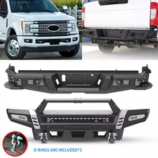 2017-2025 Steel Front/ Rear Bumper For Ford F250 F-350 Super Duty W/ LED Lights