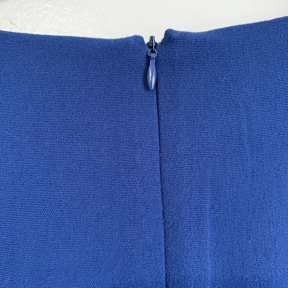Vestido midi de carrera tejido Ichi Jocona Ponte para mujer talla mediana azul manga 3/4 Foto 4 de 4