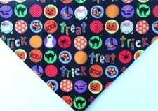 Halloween dog bandana trick or treat holiday cat bandana, over the collar scarf