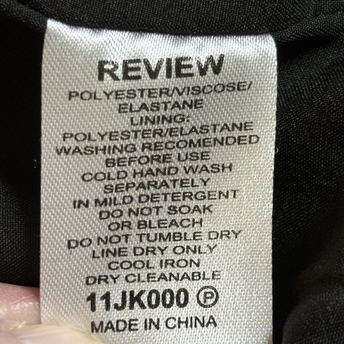Review Jacket Size 10 Black Ruffle 3/4 Sleeve Snap Close Cocktail Party - Picture 13 of 15