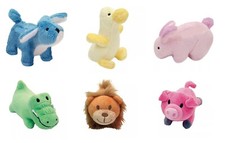 Smaller Breed 4" Dog Toys Animal Themed Adorable Plush Squeaker for Your Lil Pal