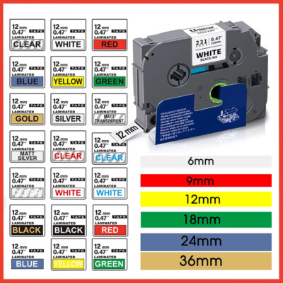 Schriftband für Brother P-Touch TZe-231 TZe-221 TZe-931 TZe-335 TZe-631 TZe-241