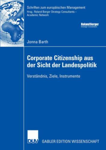 Thumbnail - Corporate Citizenship Aus Der Sicht Der Landespolitik Verständnis,