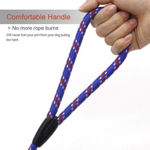 5 FT Dog Training Leash - Adjustable Nylon Slip Lead for Small & Medium Breeds - Picture 6 of 9