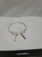 Handmade Expandable Bangle Charm Bracelet Army Brave