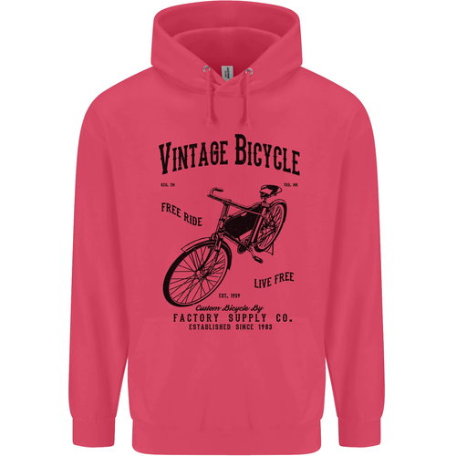 Vintage Bicycle Cycling Cyclist Retro Bike Childrens Kids Hoodie - Picture 32 of 55