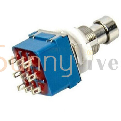 5PCS 3PDT 9Pin Guitar Effects Pedal Box Stomp Foot Metal Switch True Bypass MF