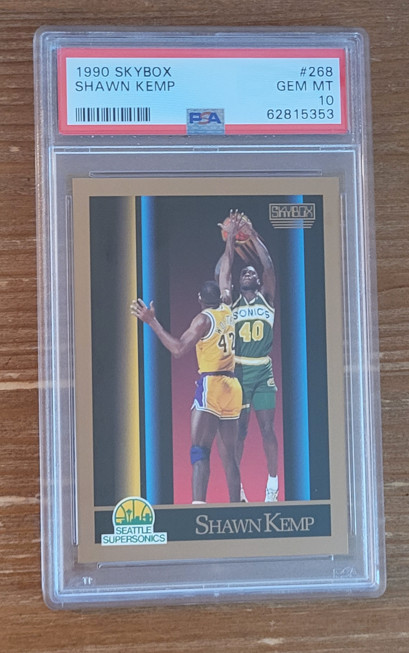 1990 Skybox #268 Shawn Kemp Rookie PSA 10 Seattle Supersonics (E)