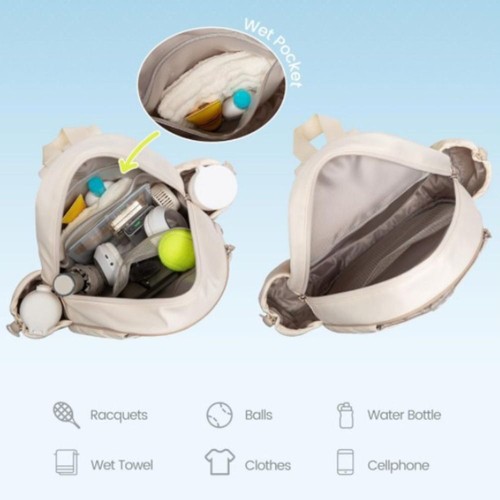 Waterproof Tennis Crossbody Backpack Tennis Racket Bag Home Fitness - Picture 10 of 13