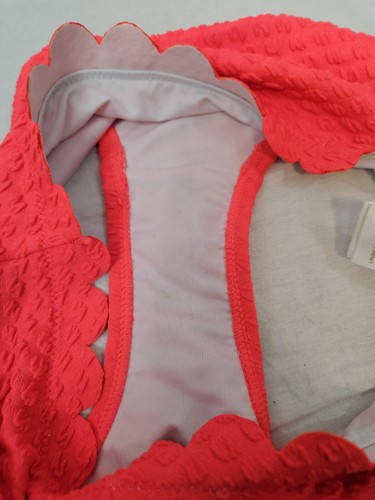 Kate Spade Neon Orange Scalloped Bikini Bottoms Size 10 Girls C23 - Picture 3 of 7